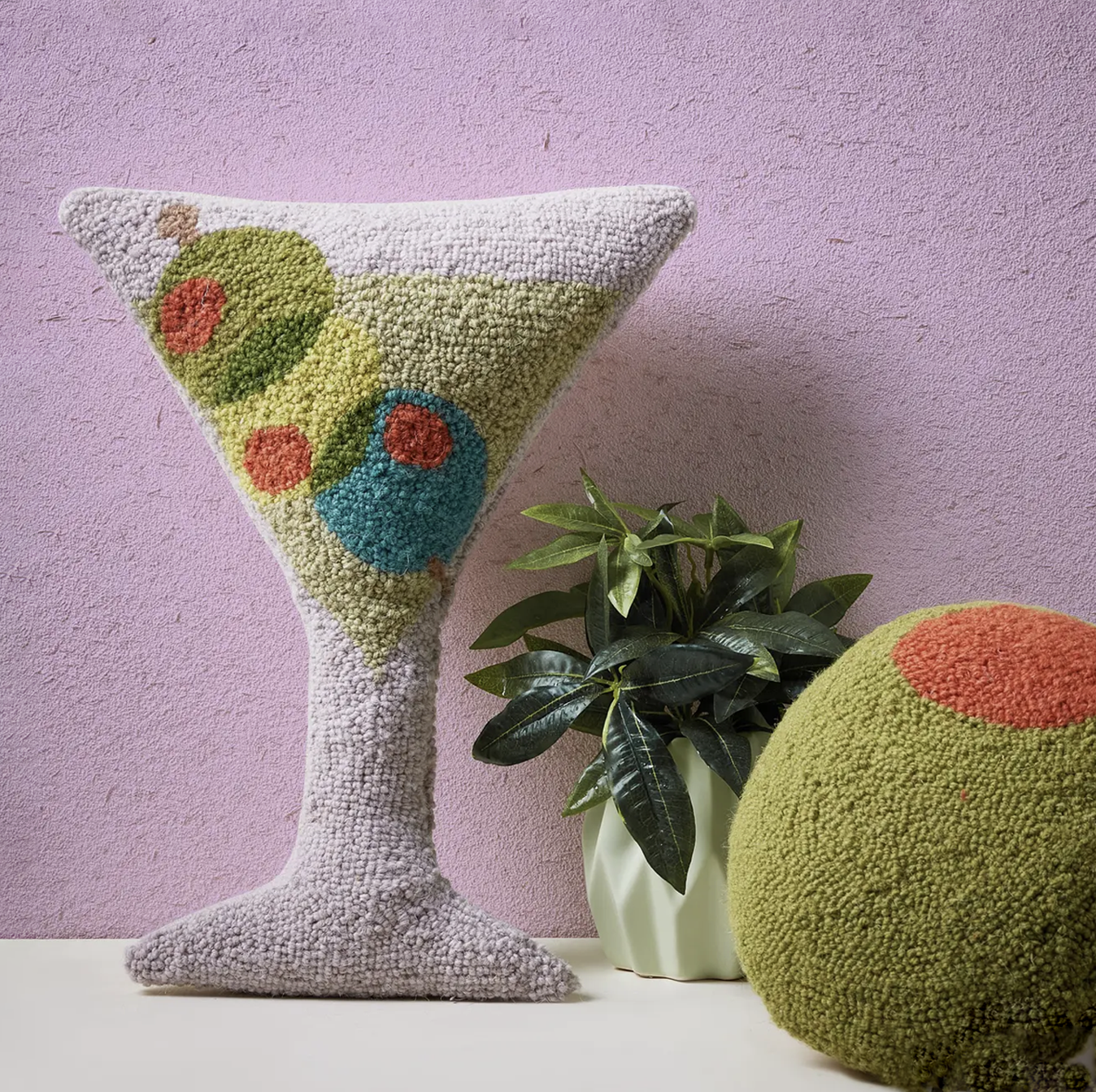 Martini Glass Pillow