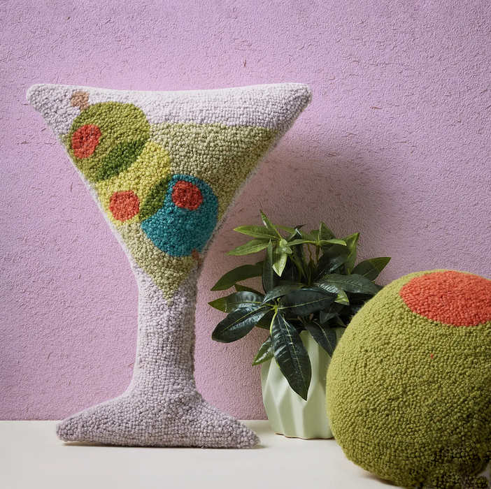 Martini Glass Pillow