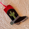 Ceramic Western Boot Ornaments