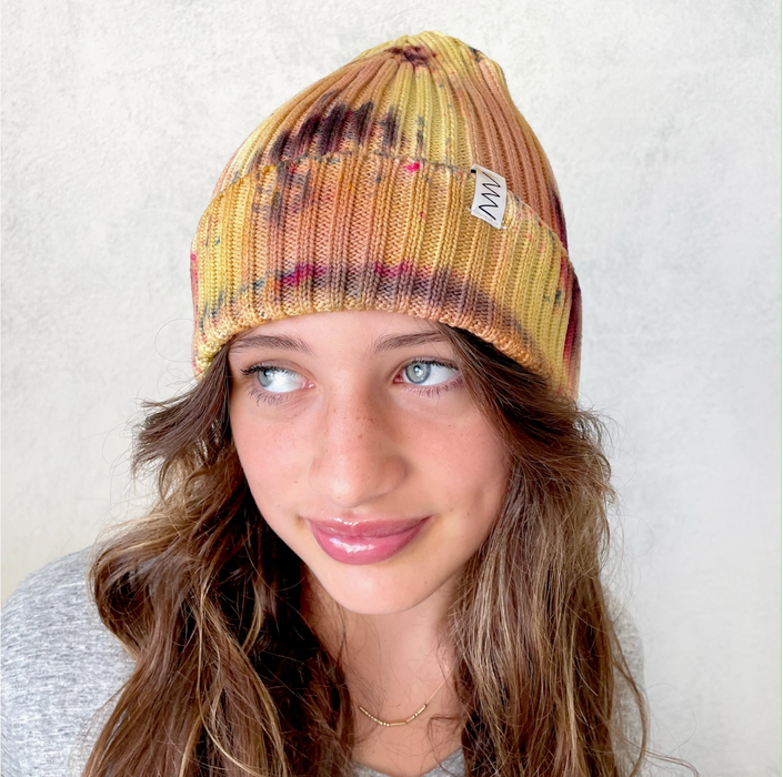 Hand-Dyed Beanie Hat
