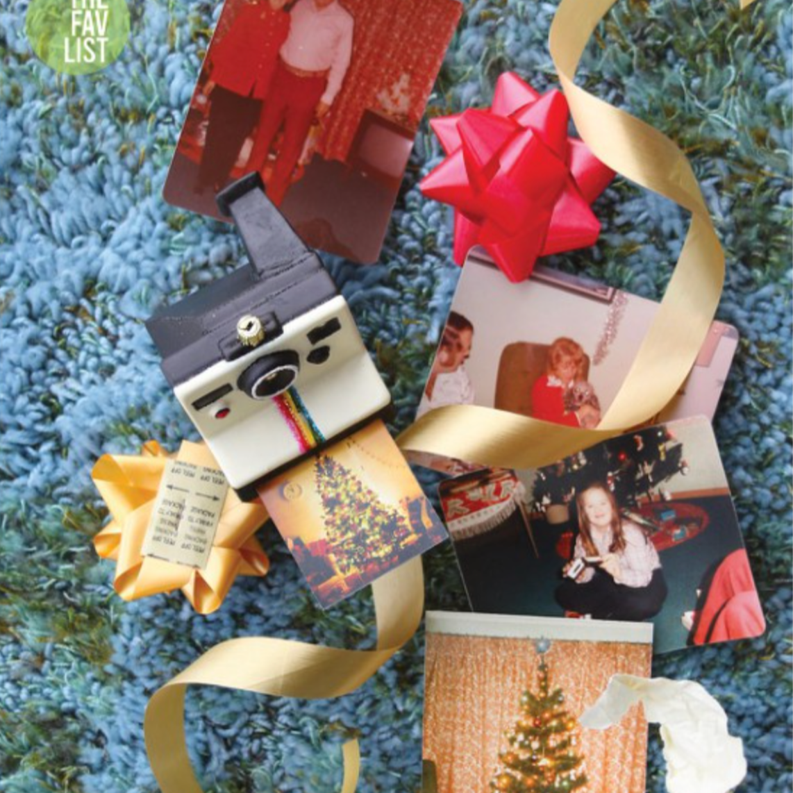 Instant Photo Camera Glass Ornament