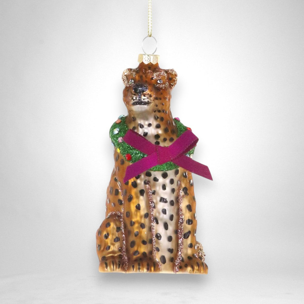 Merry Making Leopard Ornament