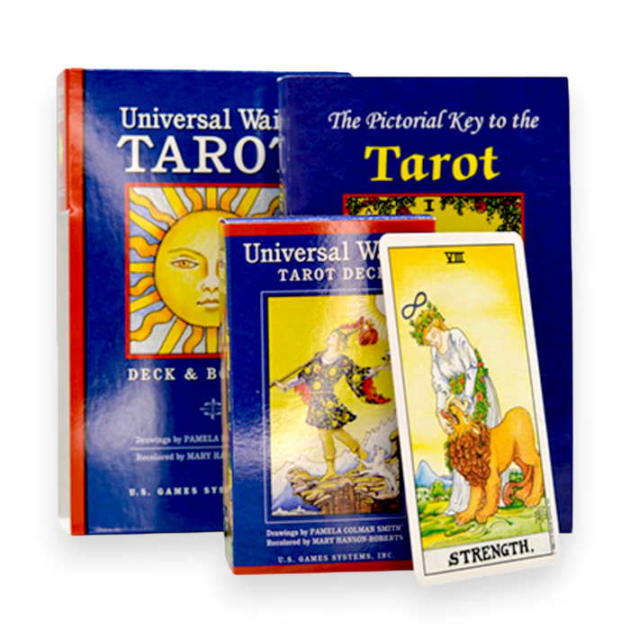 Universal Waite Tarot Deck and Book Set Cards