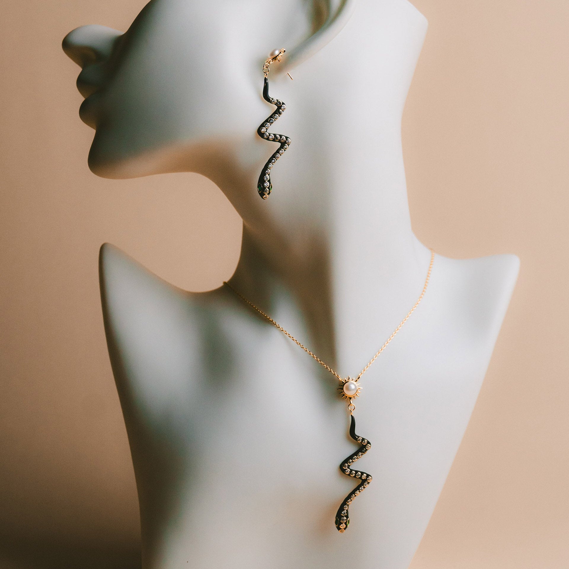 Solar Serpent Earrings