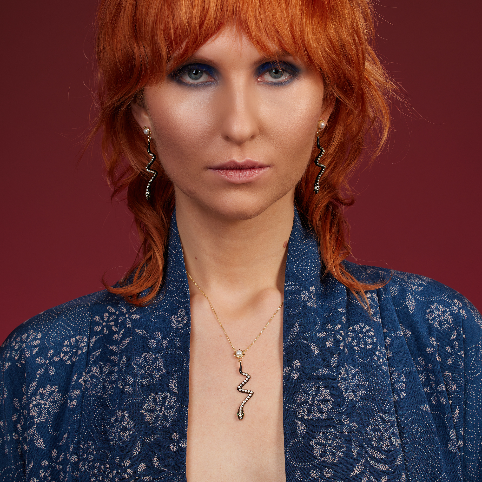 Solar Serpent Pearl Necklace