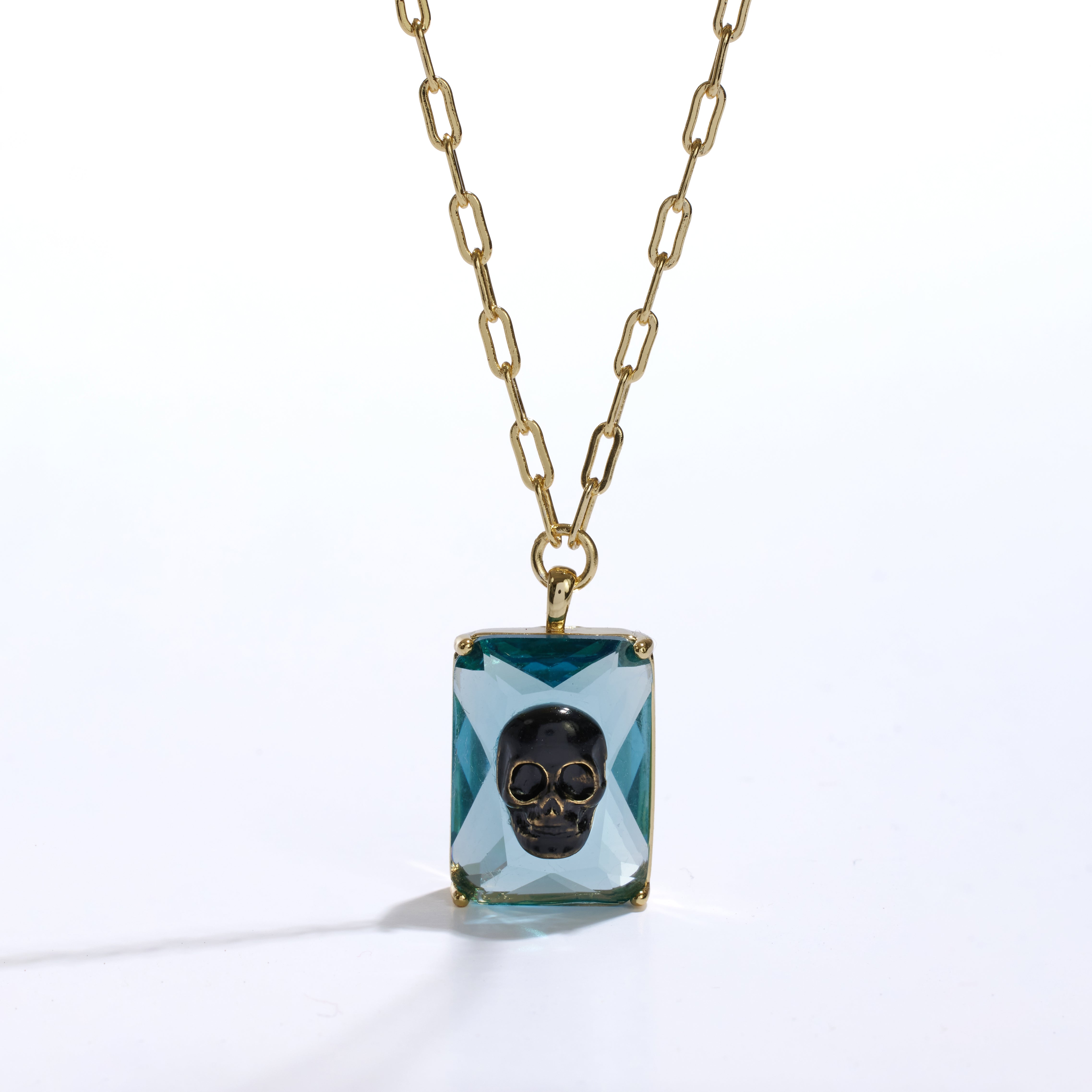 Lucent Skull Pendant Necklace