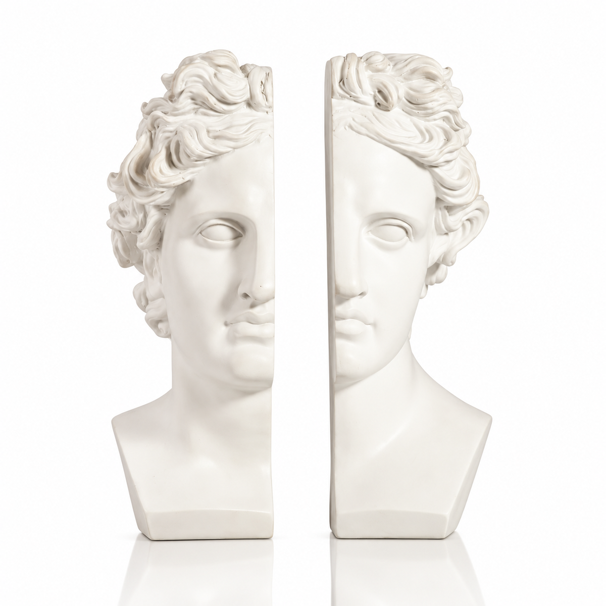 Classical Bust Greek Goddess Bookends Set of 2