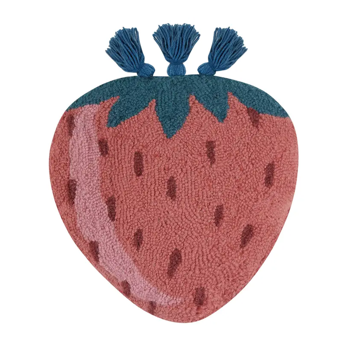 Strawberry W/Tassels Shaped Hook Pillow