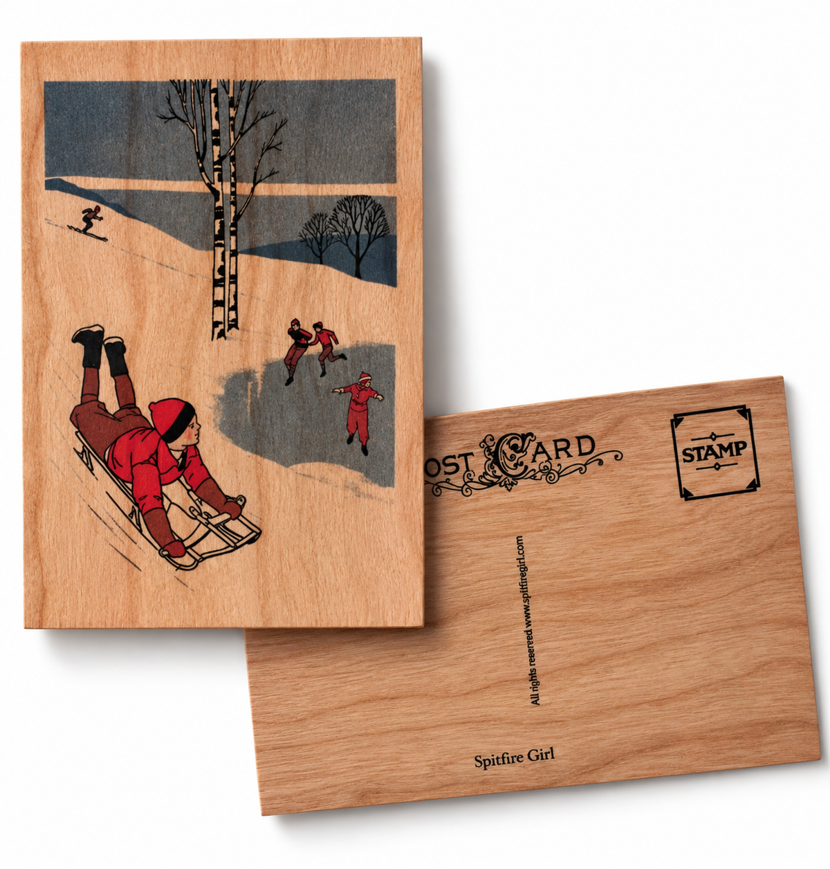 Wood Postcard - Winter Wonderland