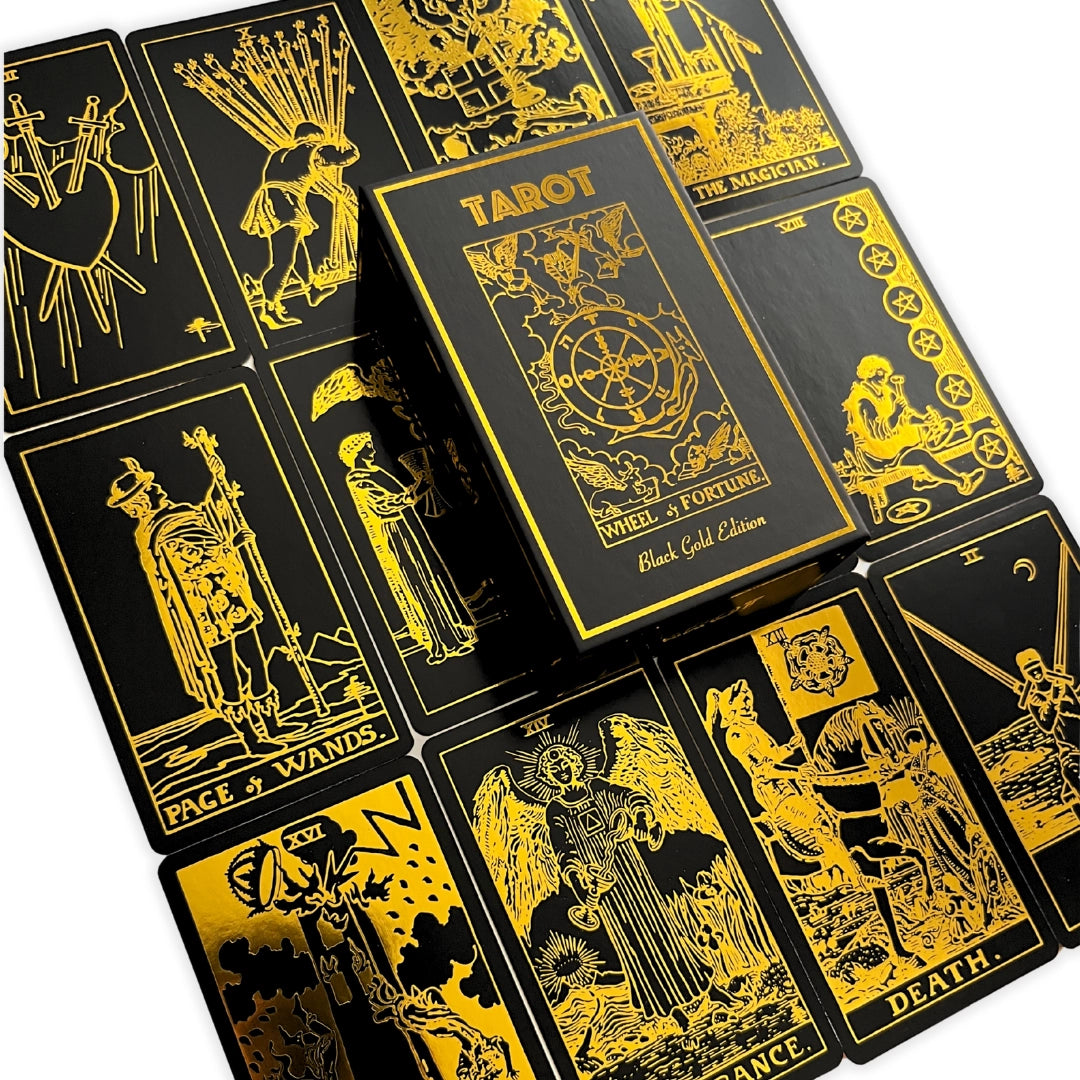 Black Gold Classic Tarot Deck And Guidebook