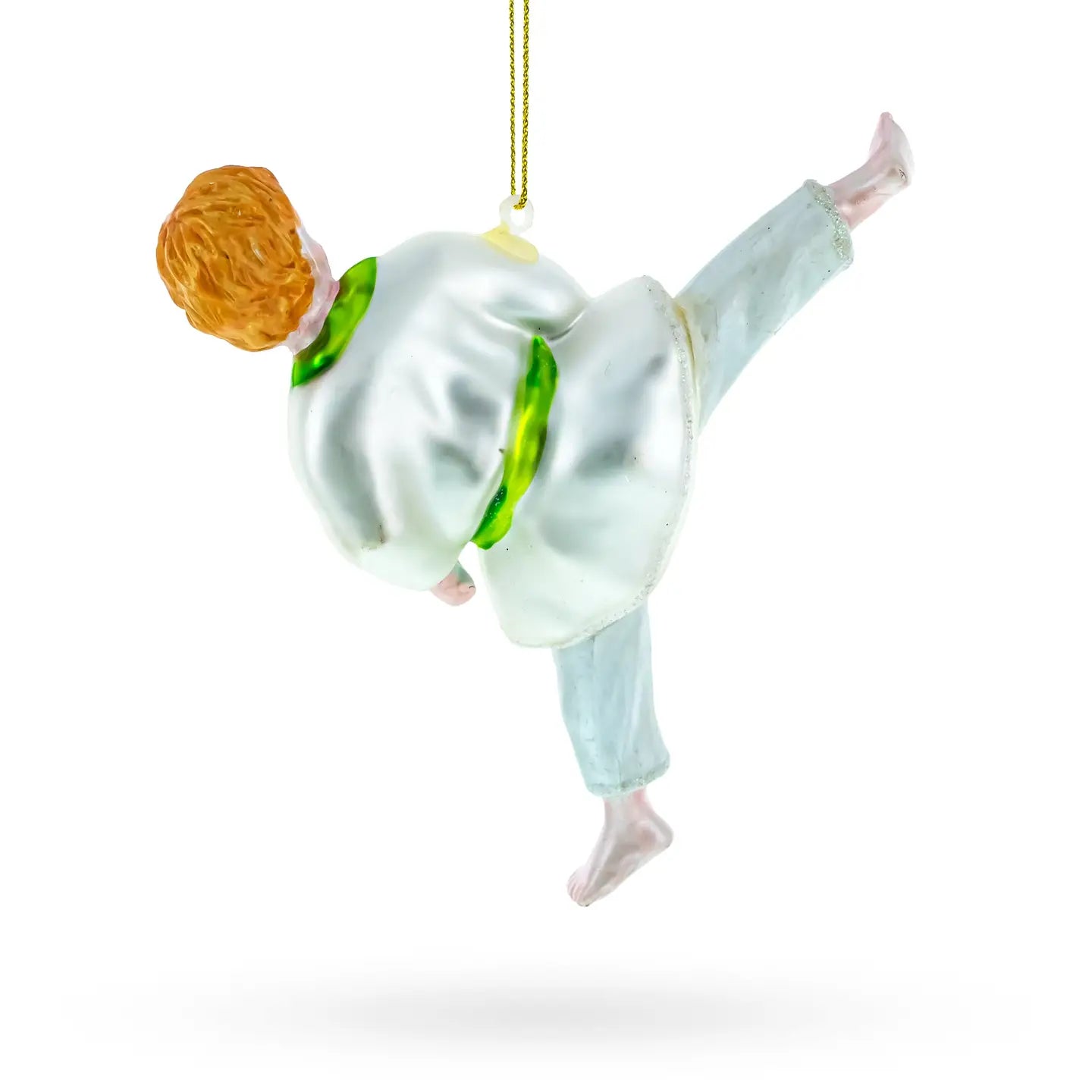 Judo Martial Arts Glass Ornament