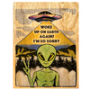 Wood Folding Card - Sympathetic Alien