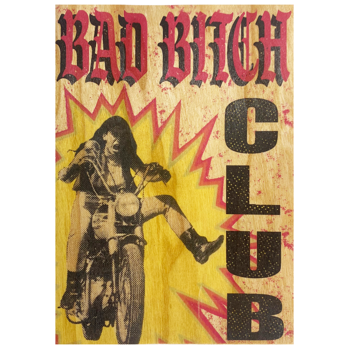 Wood Folding Card Bad Bitch Club