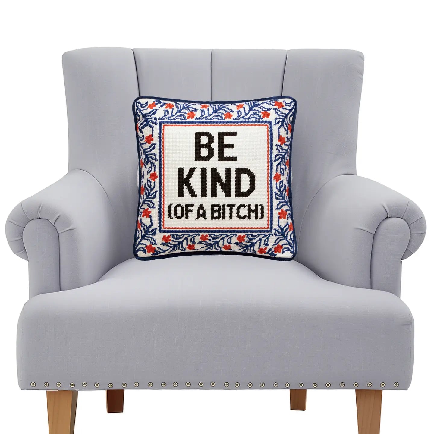 Be Kind ( of A Bitch) Embroidered Pillow