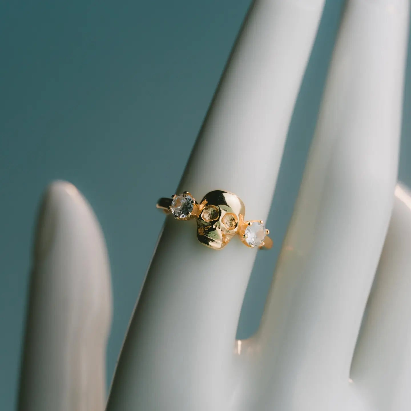 Vanitas Skull Gold Ring