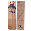 Wood Bookmark - Two Cranes