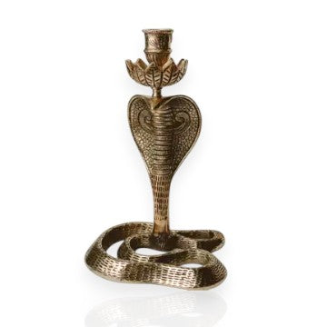 Cobra Brass Candle Holder