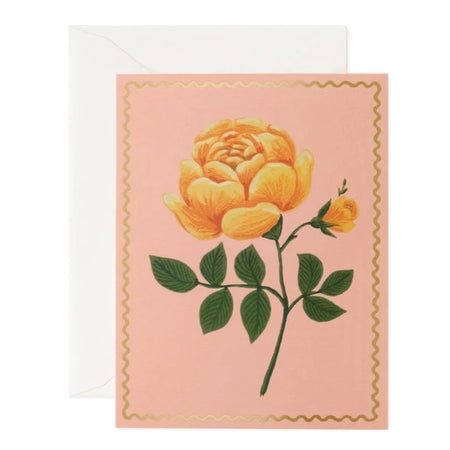 Yellow Rose Folding Greeting Card