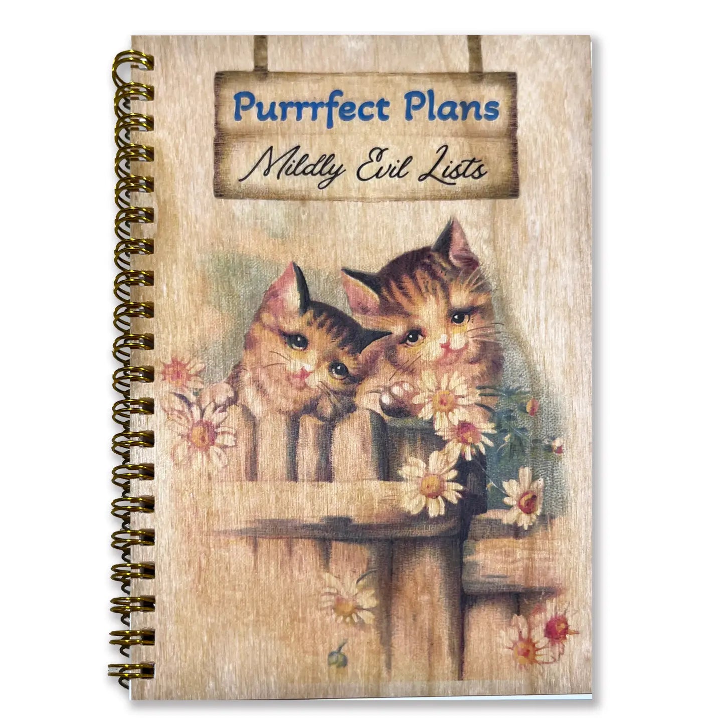 Wood Notebook - Purrfect Plans