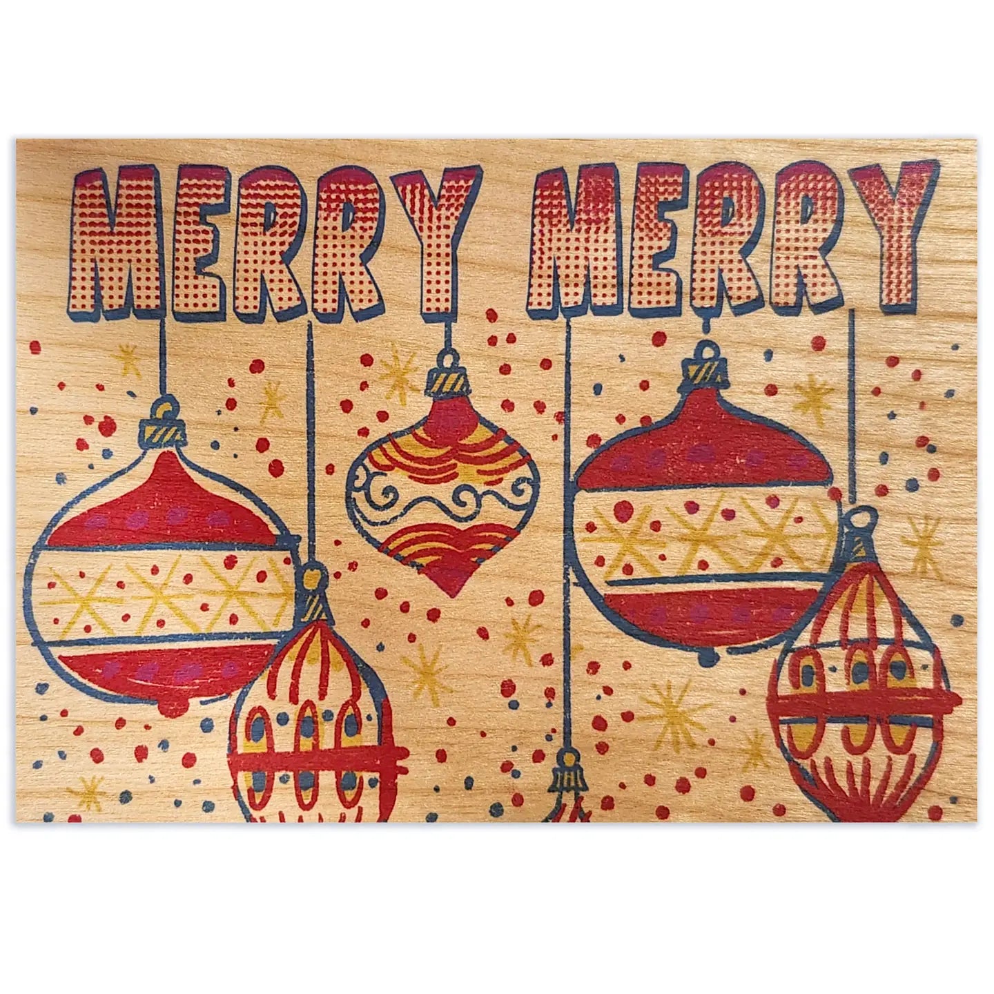 olding Card Merry Merry Ornaments