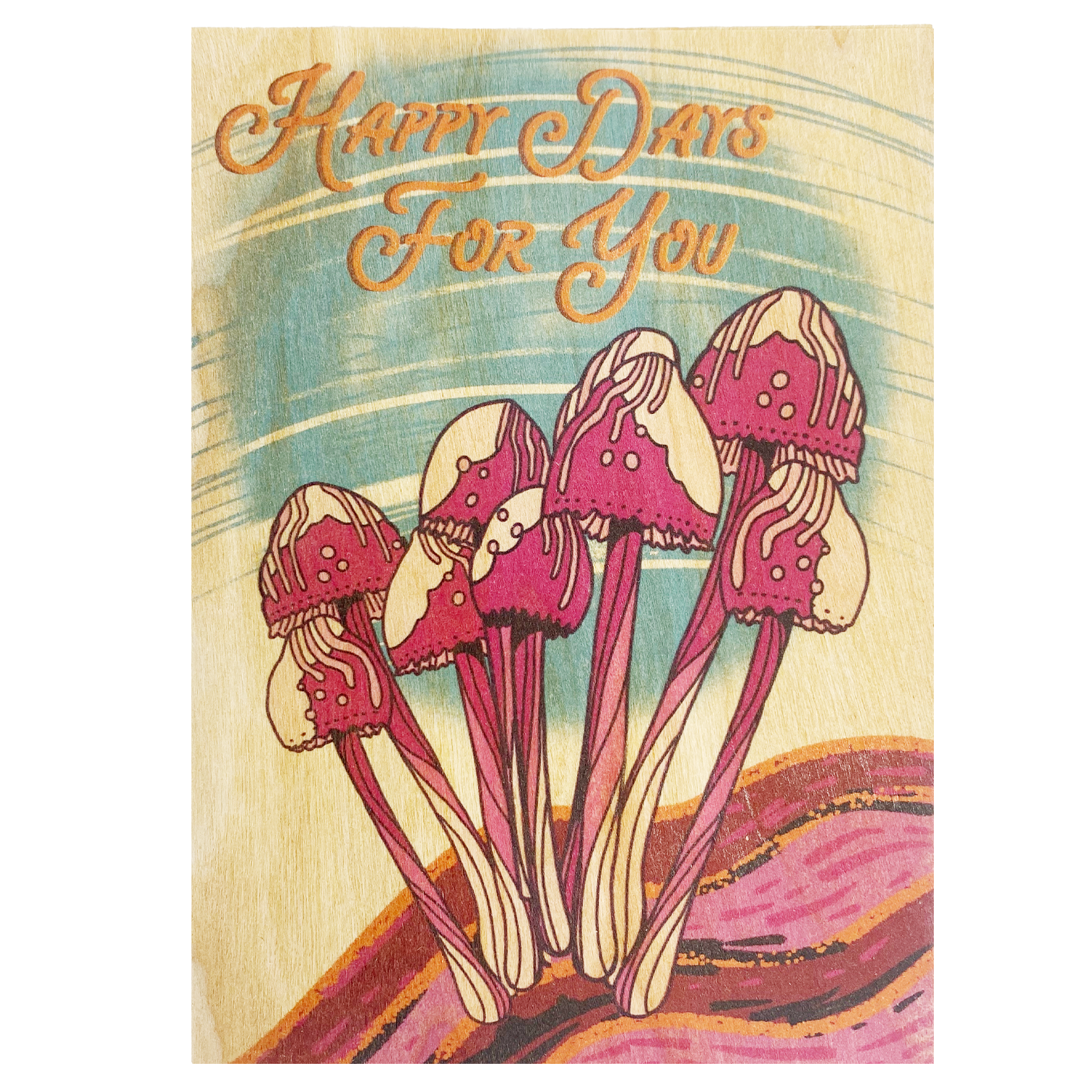 Happy Days For You Wood Folding Card
