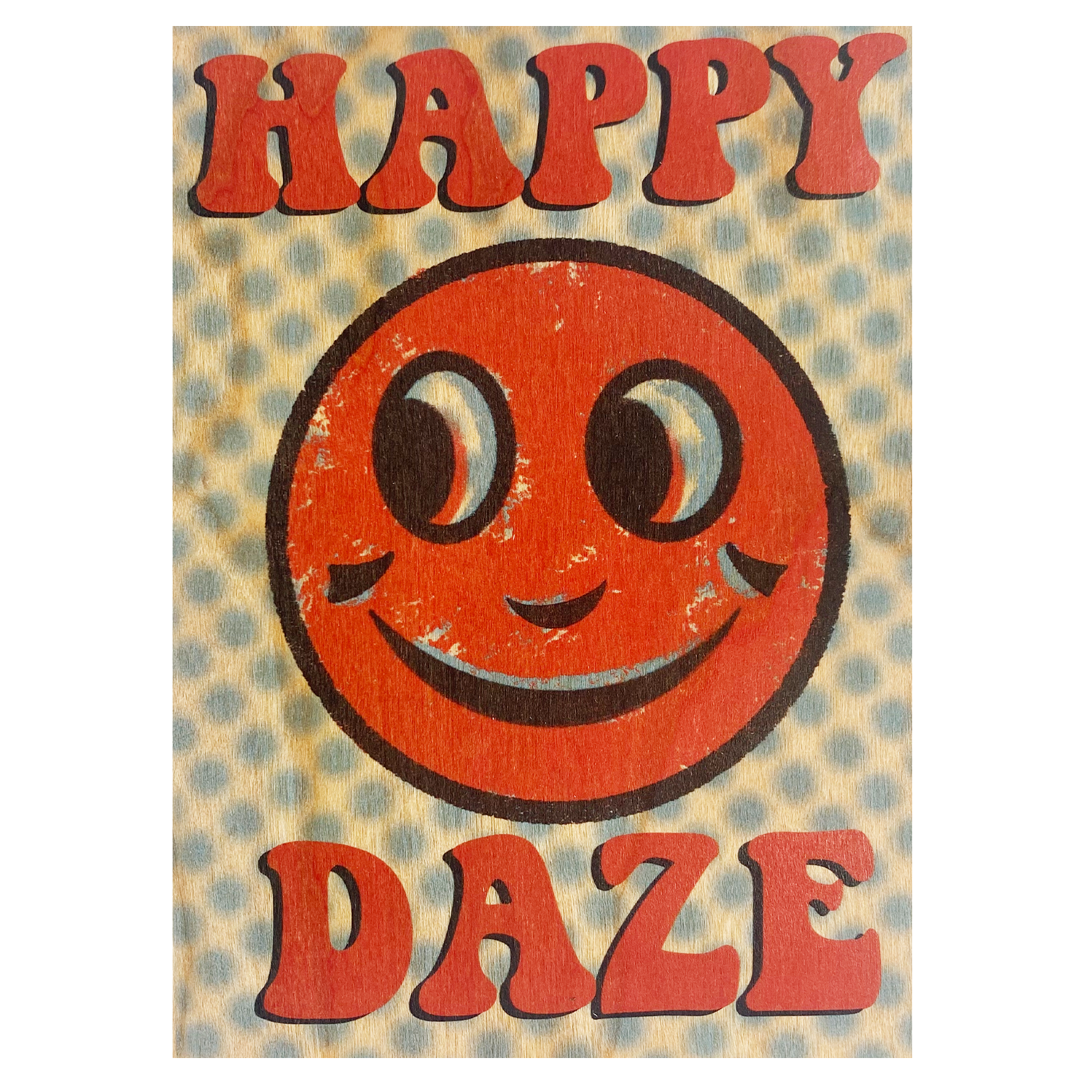 Happy Daze Wood Folding Card