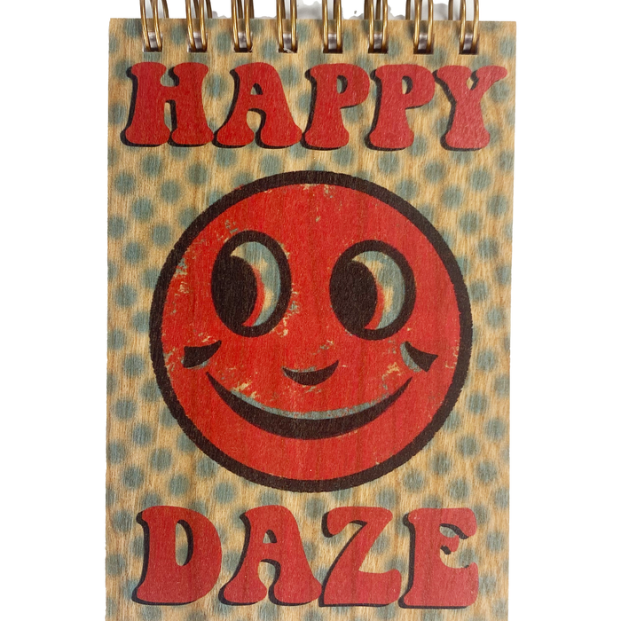 Wood Notepad Happy Daze