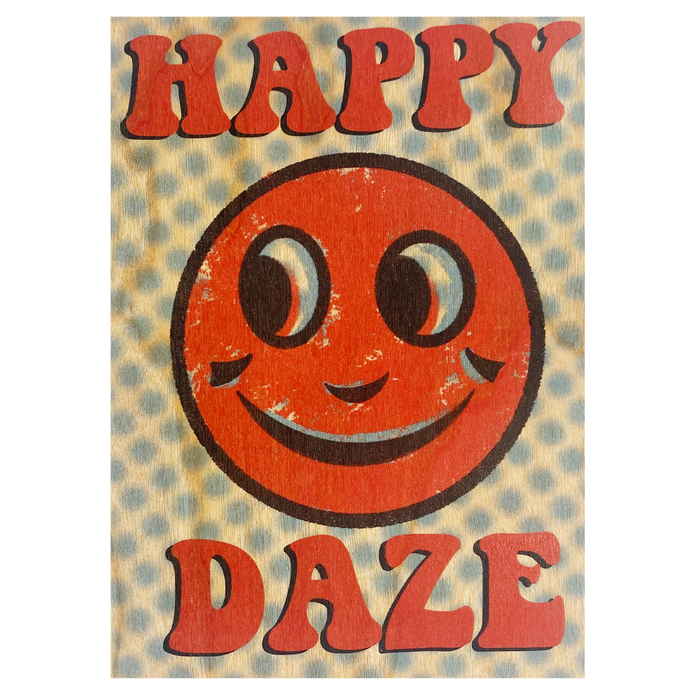 Happy Daze Wood Folding Card