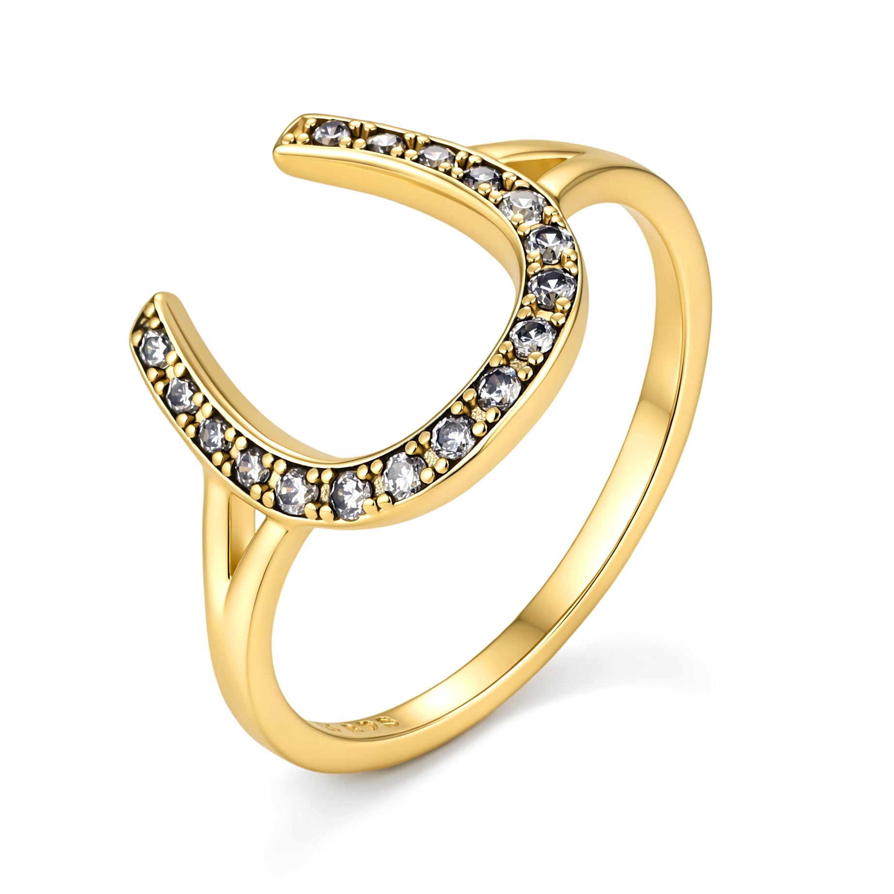 Horseshoe Pave Ring