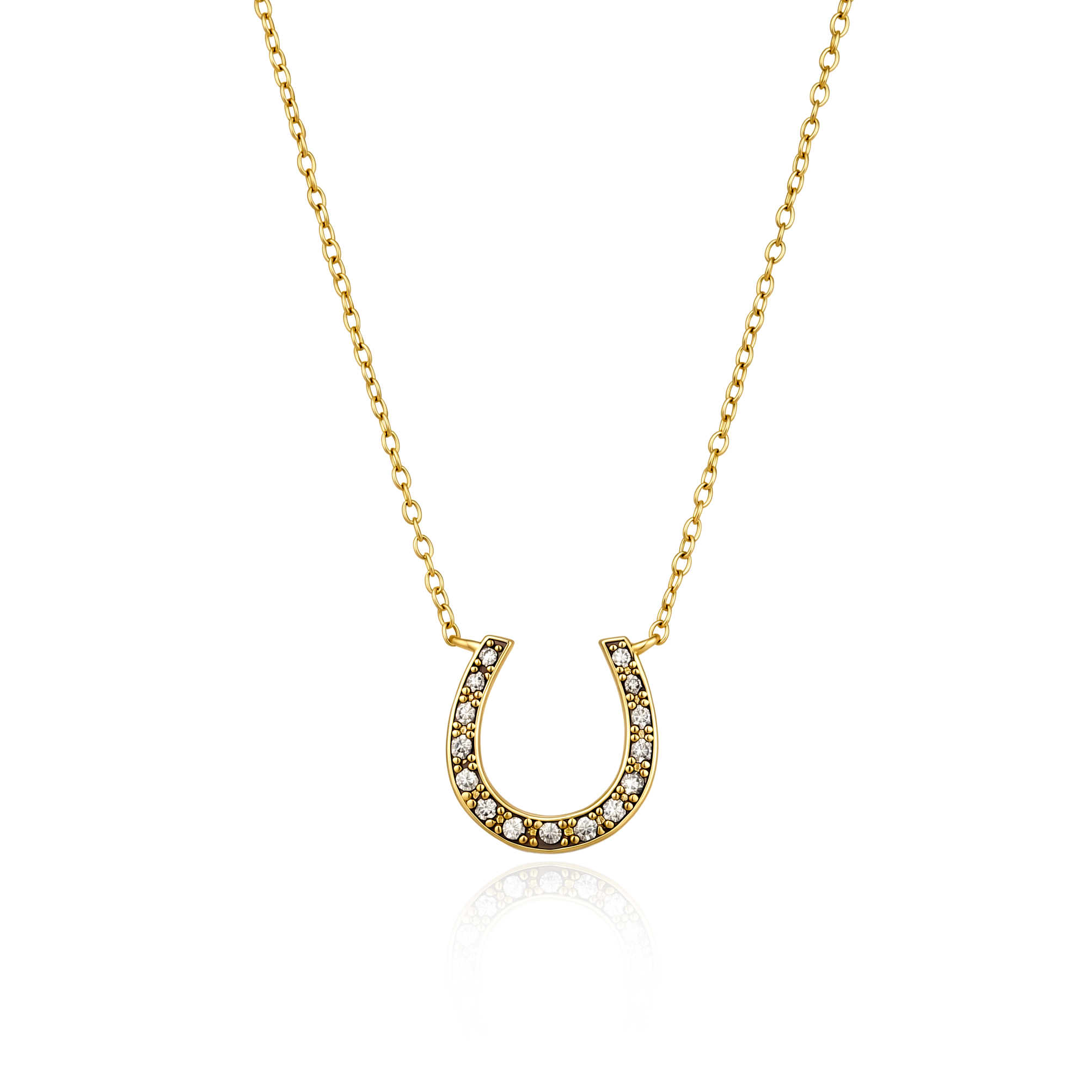 Horseshoe Pave Necklace