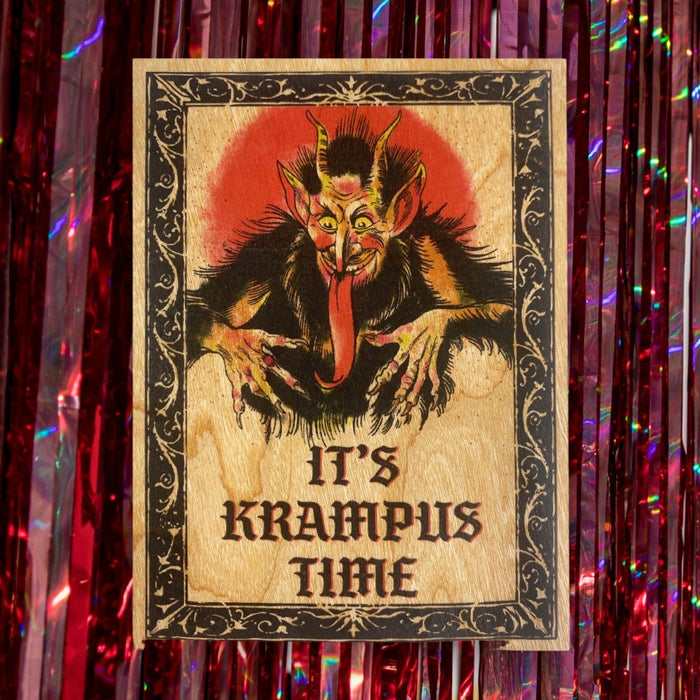 Wood Card Folding  - Krampus Time