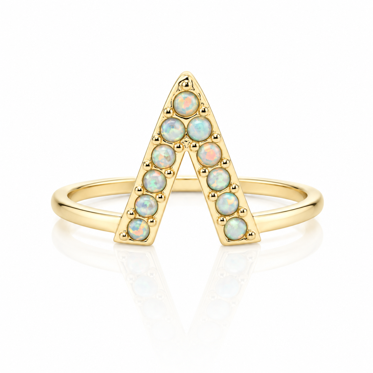 Trinity Edge Opal Ring