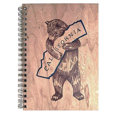 Wood Notebook Cali Bear Large