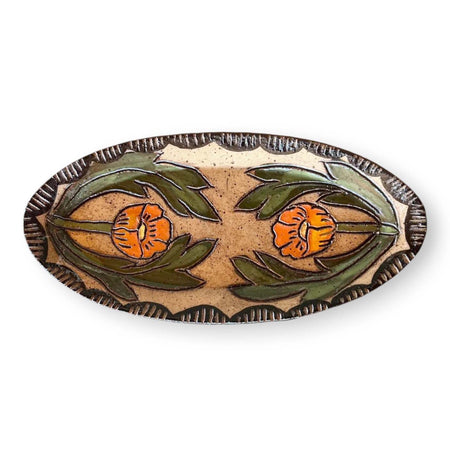 Globe Mallow Sgraffito Trinket Dish