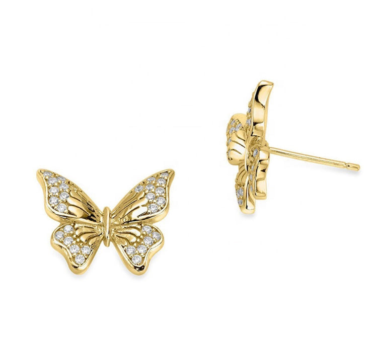 Dahlia Butterfly Stud Earrings