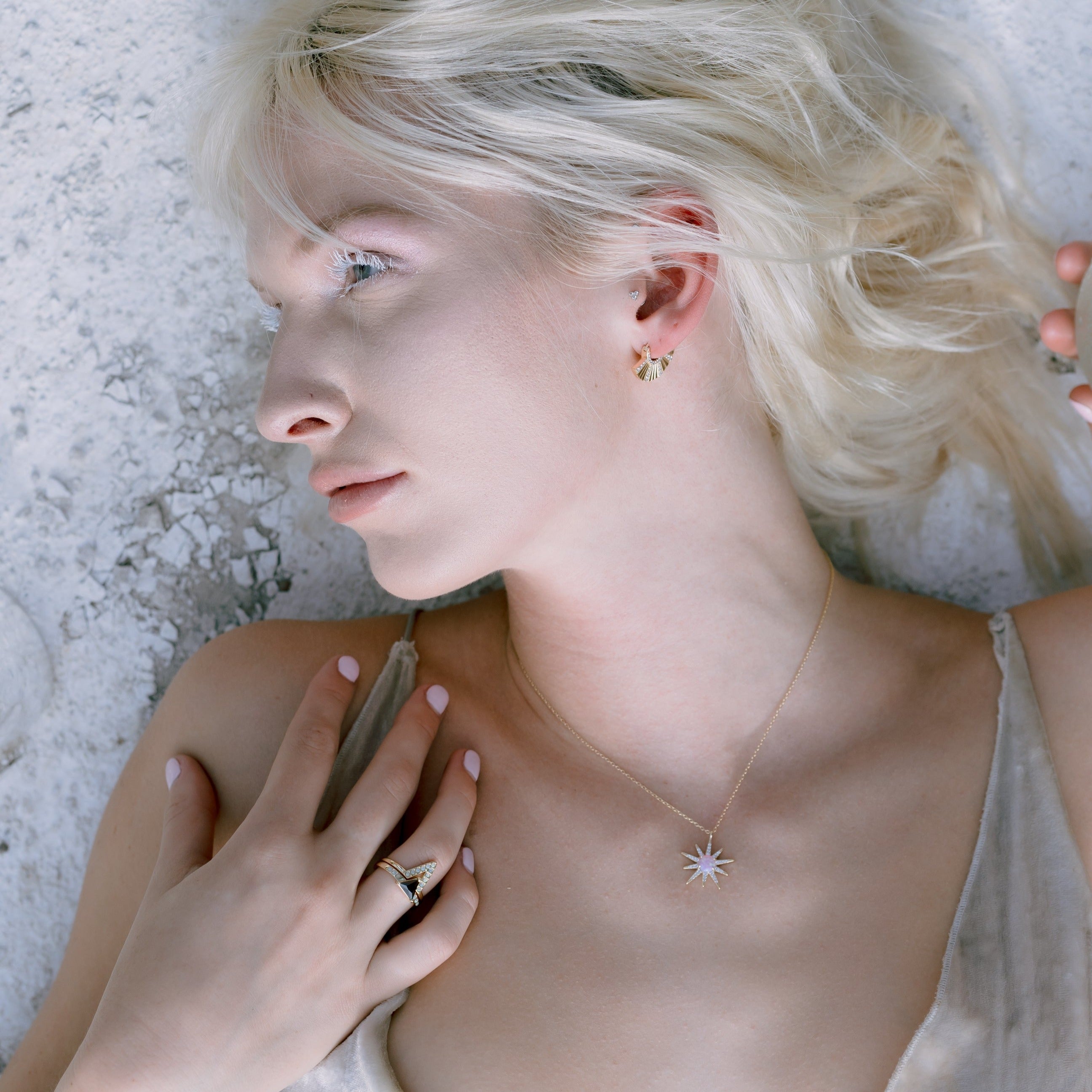 Trinity Edge Opal Ring