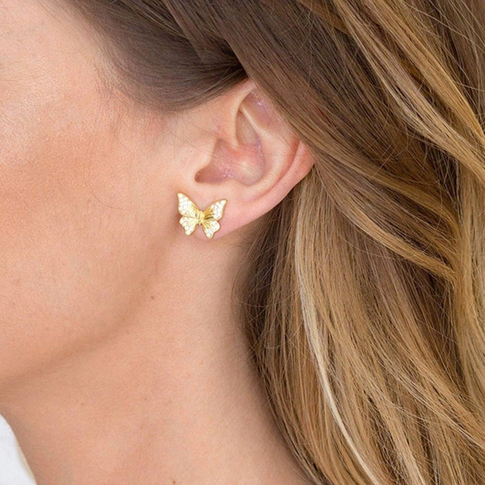 Dahlia Butterfly Stud Earrings