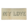 John Derian My Love Rectangle Tray