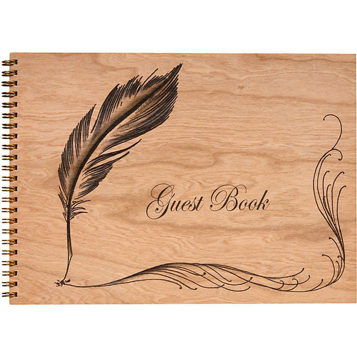 Wood Guest Book