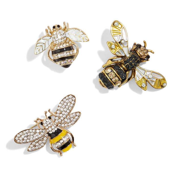 Jeweled Bee Pins