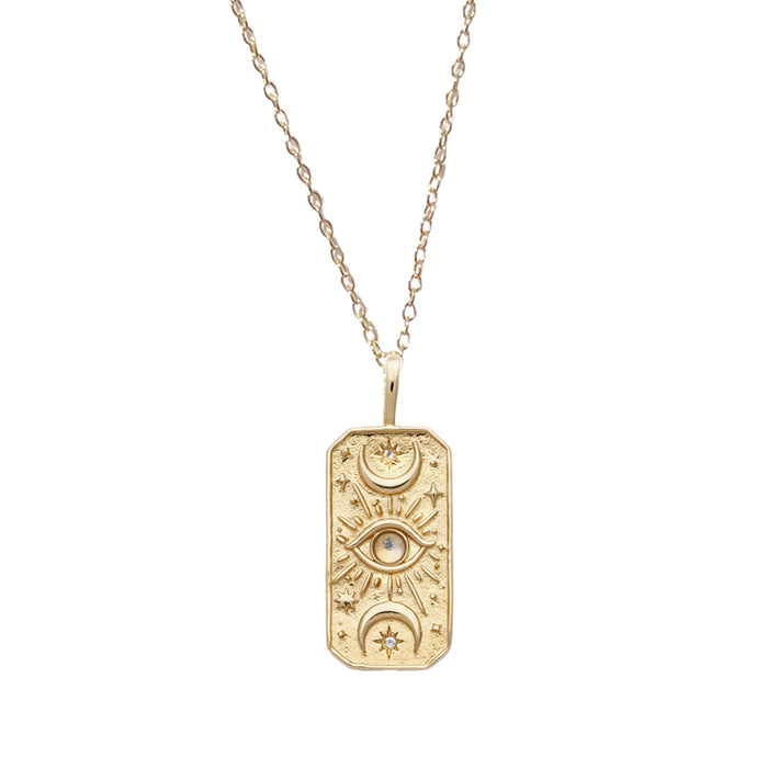 Goddess Moon Tarot Charm Necklace