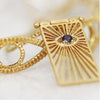 Starmaker Sapphire Rectangle Eye Necklace
