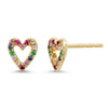Zoe's Rainbow Heart Stud Earrings