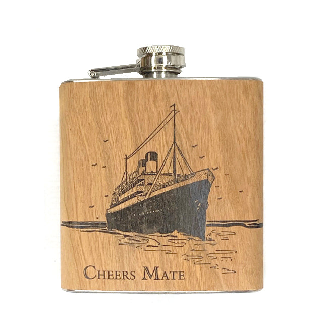 ship wood flask