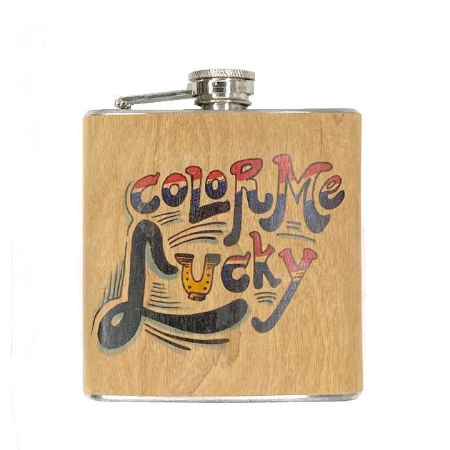 lucky wood flask