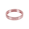 CZ Starburst Band Rose Gold Pinky Ring