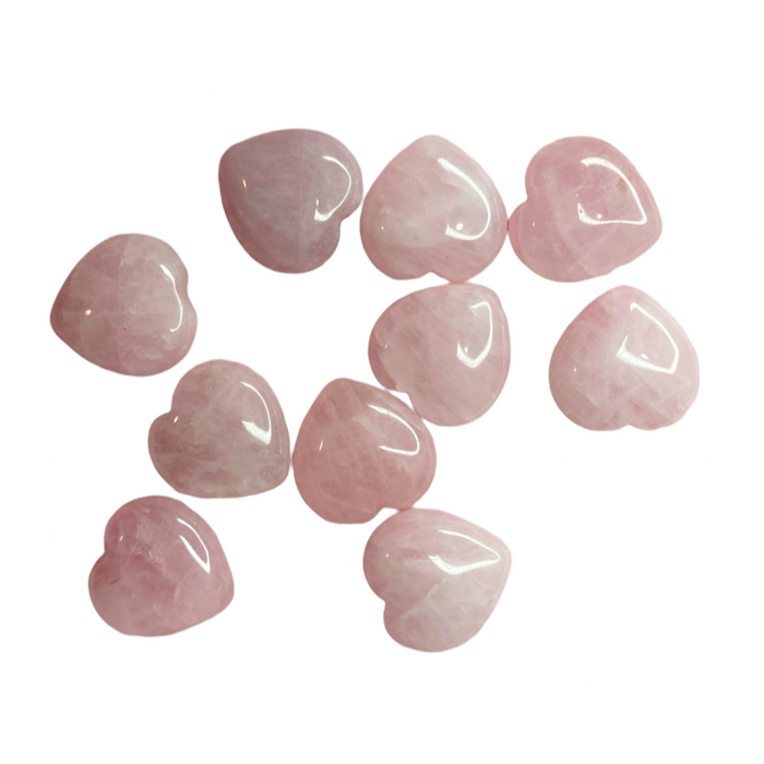 Rose Quartz Heart Shaped Gemstones
