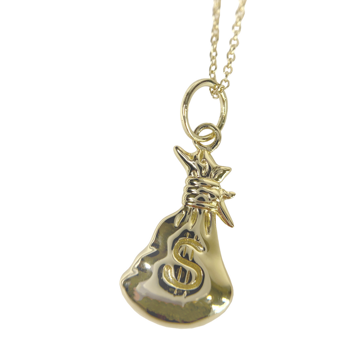 Money Bags Gold Necklace