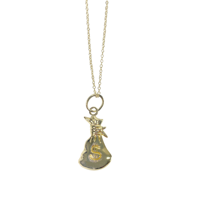 Money Bags Gold Necklace