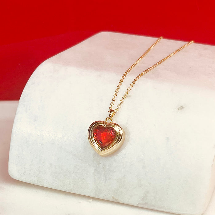 Jackie Heart Necklace